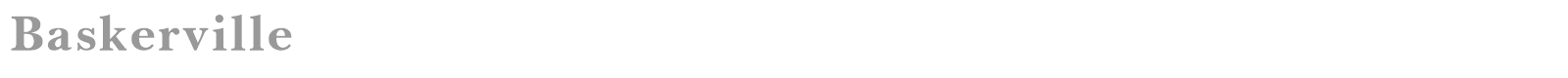 Baskerville font preview